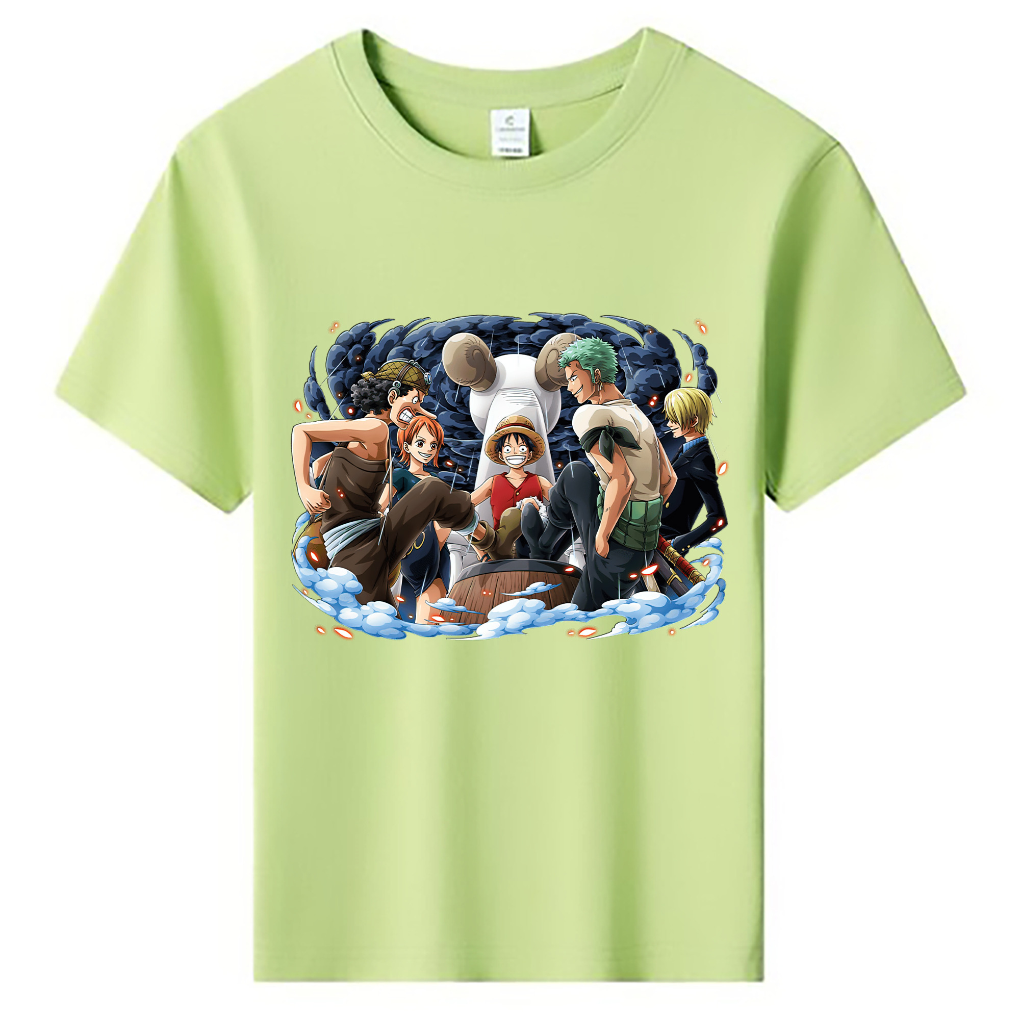 ワンピース モンキー・D・ルフィ ONE PIECE Monkey D. Luffy 綿100％キッズTシャツ（フロントプリント）